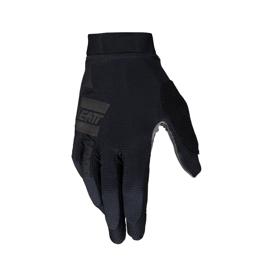 bicycle shoe strength-Leatt GripR 1.0 MTB Glove - Stealth - 2024