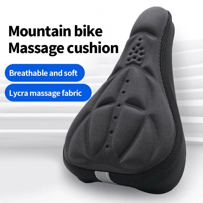 bicycle tool precision-Mountain Bike 3D Cushion Cover Bicycle Cushion Bicycle Thickened Silicone Sponge Cushion Soft Saddle Equipment Accessories Seat