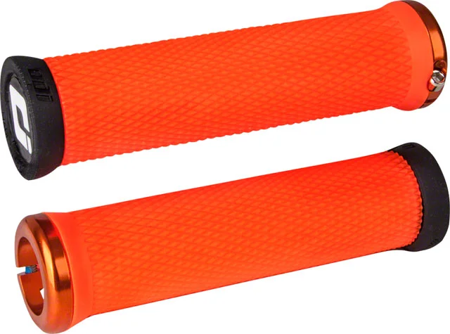 bicycle chain strength-ODI Elite Motion Grips - Orange, Lock-On