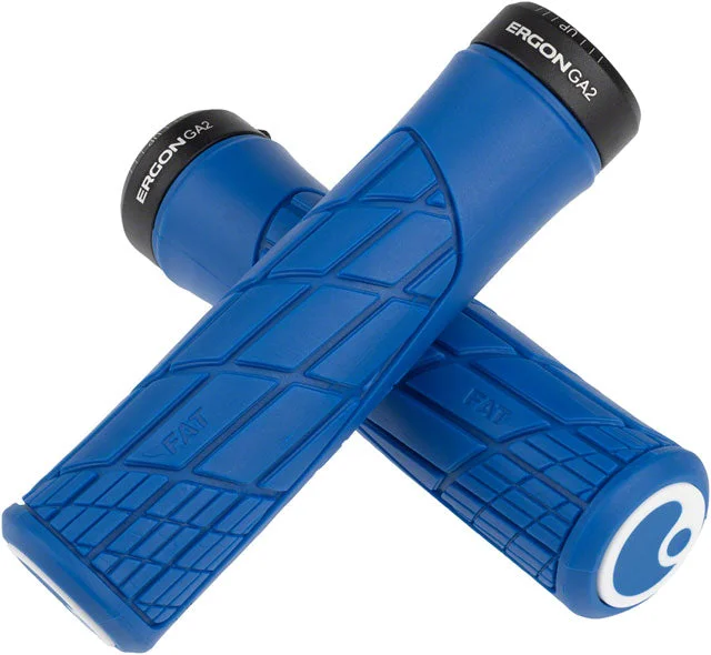 bicycle chain performance-Ergon GA2 Fat Grips - Midsummer Blue, Lock-On