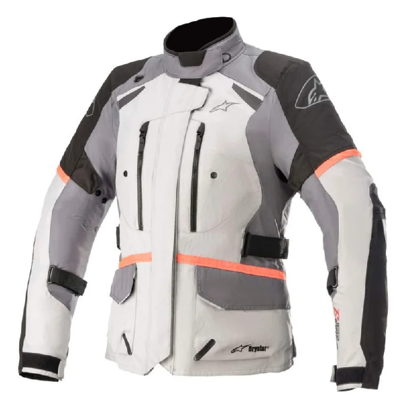 bicycle stand comfort-ALPINESTARS STELLA ANDES V3 DRYSTAR LADIES JACKET - GREY