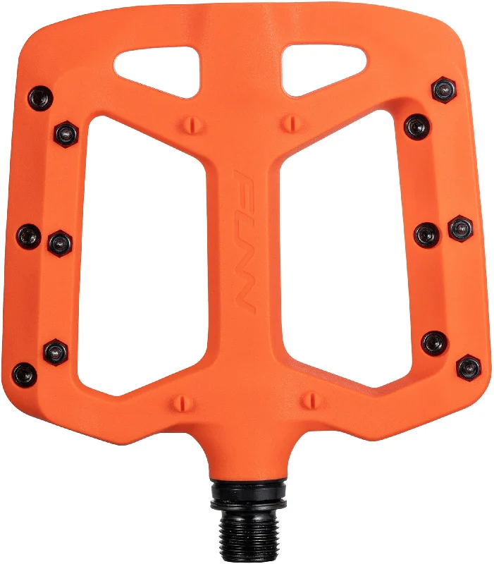 bicycle brake adaptability-Funn Taipan MTB Flat Pedals - Orange