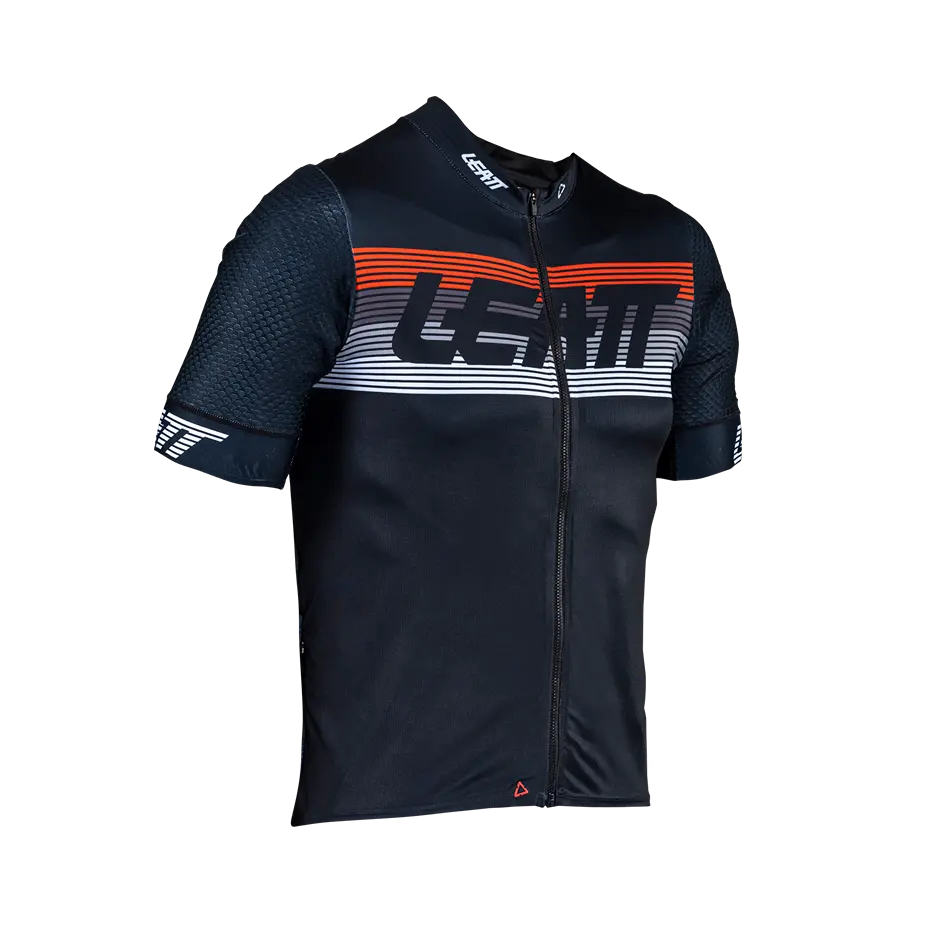 bicycle lever smoothness-Leatt Endurance 6.0 Short Sleeve MTB Jersey - Black - 2024