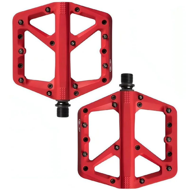 bicycle cleaner capacity-CrankBrothers Stamp 1 Large Flat Pedals - Red