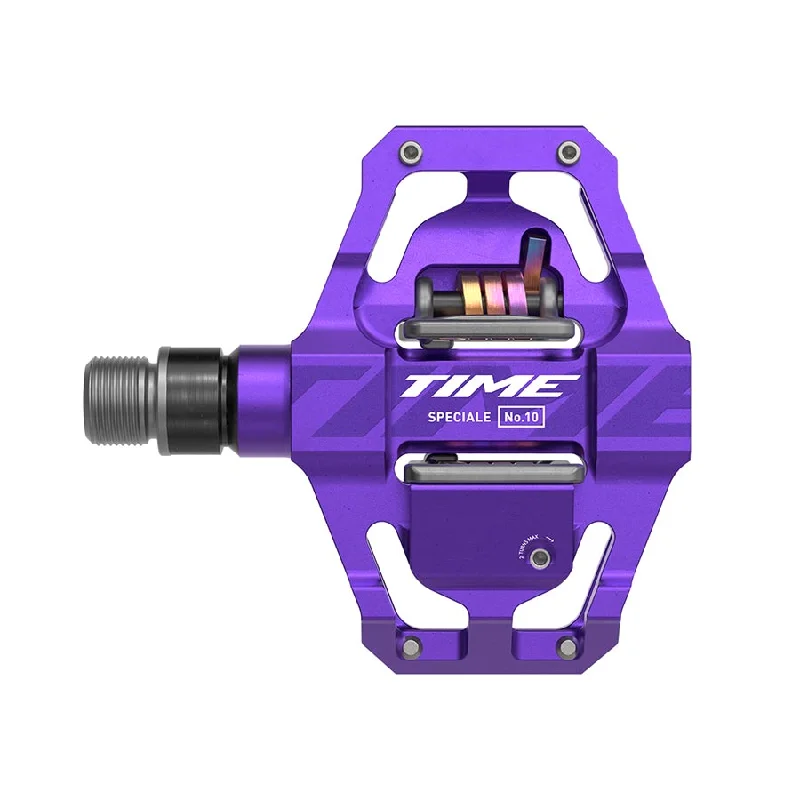 bicycle tool precision-Time Speciale 10 Pedals - Dual Sided Clipless Platform Aluminum 9/16" Purple Small B1