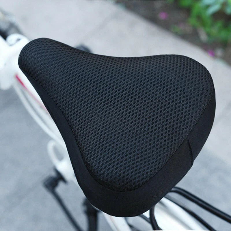 bicycle tire durability-Bicycle Saddle 3D Soft Bike Seat Cover Cycling Silicone Seat Cushion Cycling Breathable Saddle Comfortable Bicycle Bike