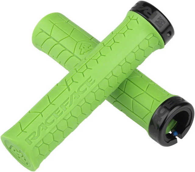 bicycle tire handling-RaceFace Getta Grips - Green, Lock-On, 30mm