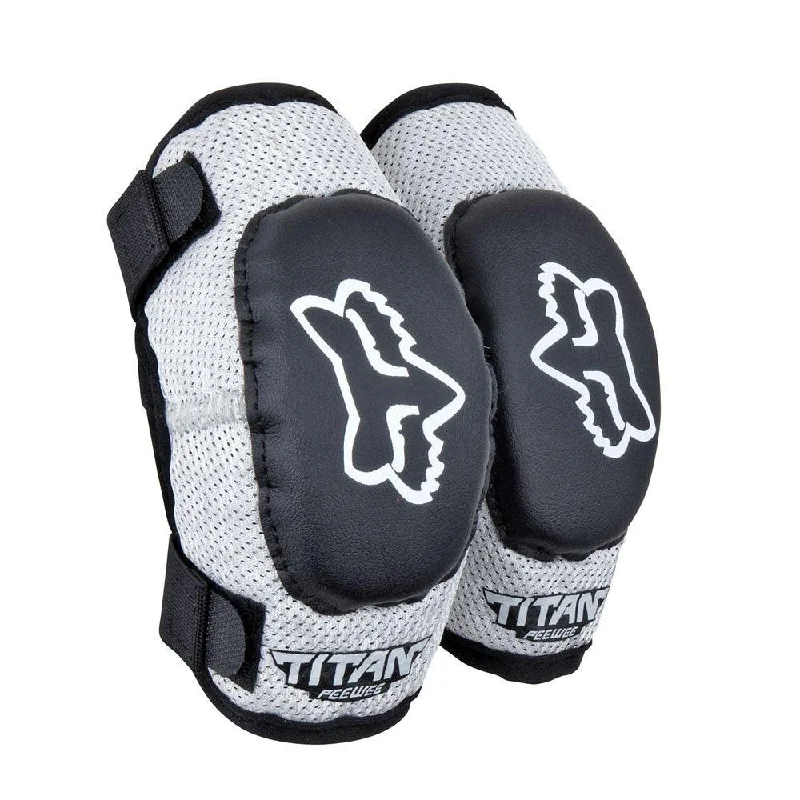 bicycle cleaner capacity-FOX YOUTH KIDS TITAN ELBOW GUARD- BLACK/SILVER