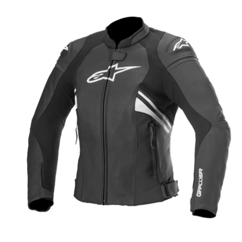 bicycle stem smoothness-ALPINESTARS STELLA GP PLUS R V3 AIR LEATHER JACKET - BLACK/WHITE