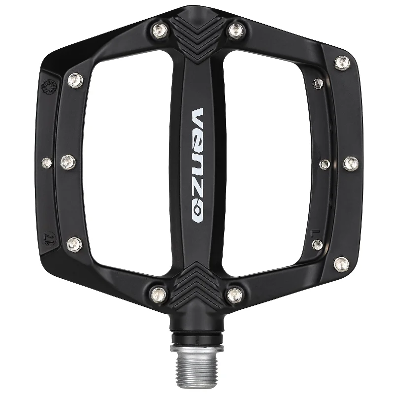 bicycle sidewall versatility-VENZO Flat Mountain BMX MTB Magnesium Bike Sealed Bearing Pedals - Large Bicycle Platform Pedals 9/16" with Anti-Skid Anti-Slip Nail