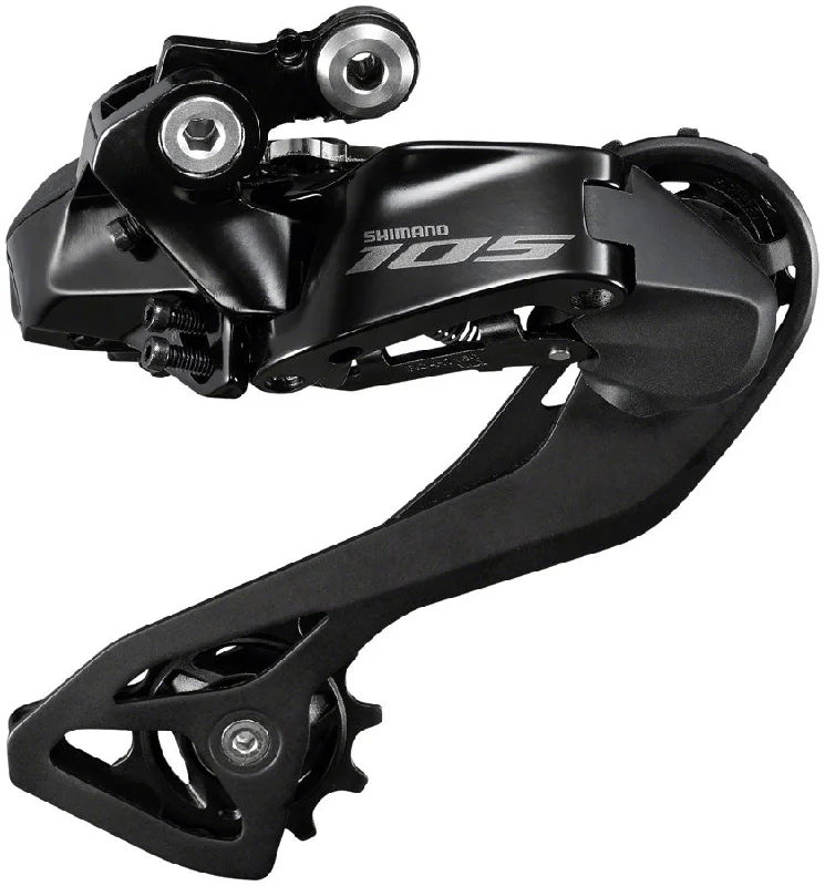 bicycle sidewall aerodynamics-Shimano 105 RD-R7150E Di2 Rear Derailleur - 12-Speed For 2x12 Speed Direct Mount BLK