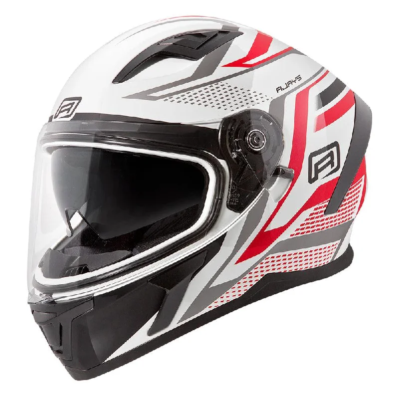 bicycle tire precision-RJAYS APEX III IGNITE HELMET - WHITE/RED