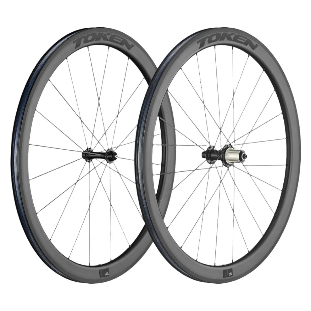 bicycle handlebar adaptability-Token Resolute Full Carbon Clincher 45mm 11 Sped SRAM/Shimano Rim Brake Wheelset