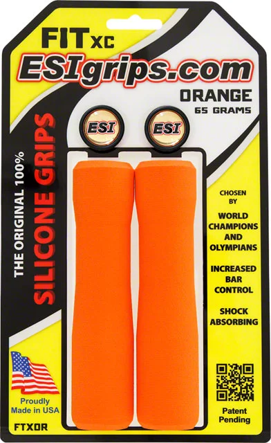 bicycle shoe responsiveness-ESI FIT XC Grips - Orange