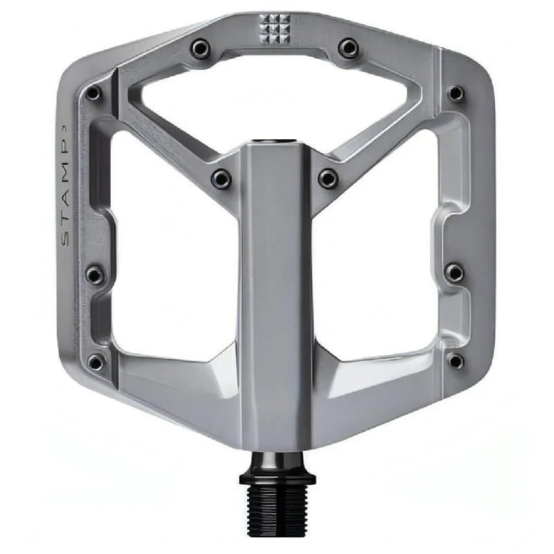 bicycle lever comfort-CrankBrothers Stamp 3 Small Flat Pedals - Grey