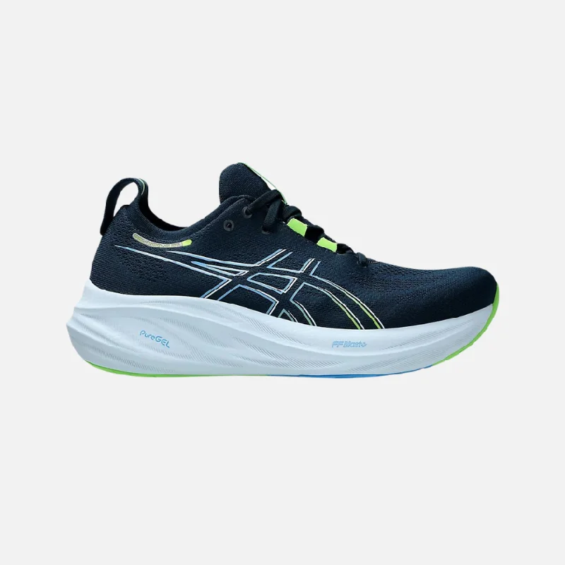 bicycle cleaner capacity-Asics Gel-Nimbus 26 Men's Running Shoes -French Blue/Electric Lime