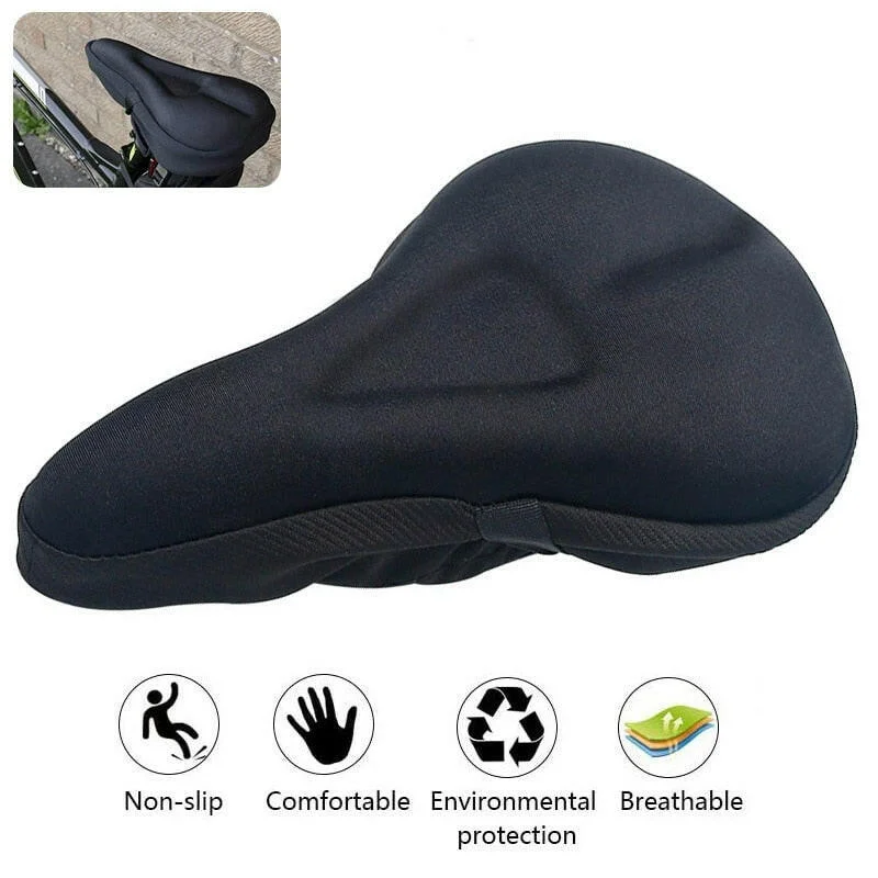 3D Soft Thickened Bicycle Seat Breathable Bicycle Saddle Seat Cover Comfortable Foam Seat MTB Bike Cycling Pad Cushion Cover