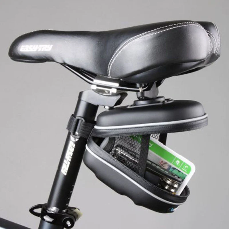 bicycle stand precision-Bicycle Saddle Bag Outdoor Cycling Saddle Seat Bag EVA Basket Bike Rear Pouch Case Phone Holder Zipper Pouch for Phone Keys