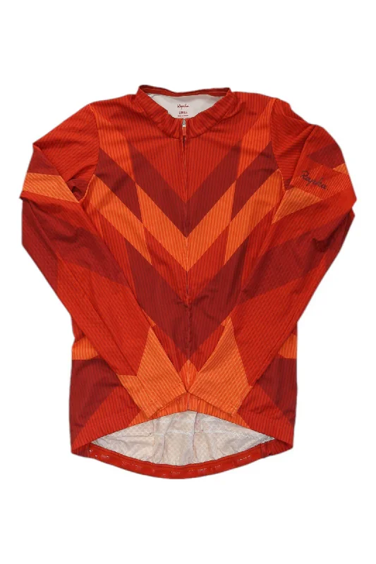 bicycle parking comfort-Rapha Hidden Leaves Womens Long Sleeve Aero Jersey