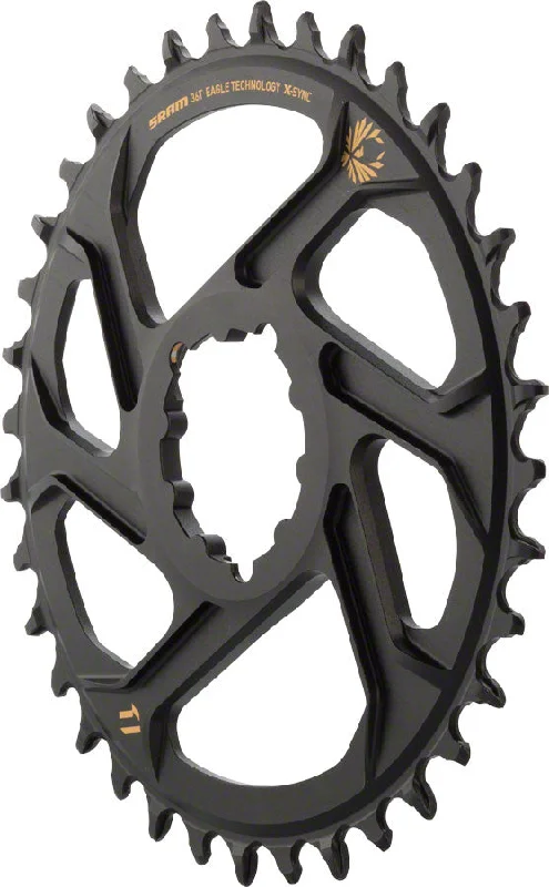 bicycle rust versatility-SRAM X-Sync 2 Eagle Direct Mount Chainring 36T Boost 3mm Offset Gold Logo