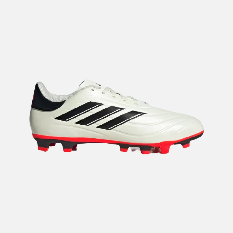 bicycle handlebar performance-Adidas Cops Pure II Club Flexible Ground Unisex Football Shoes -Ivory/Core Black/Solar Red