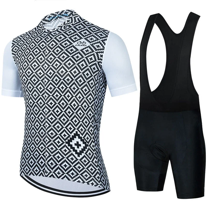 bicycle charity comfort-Salexo Graphic Grid Cycling Jersey Sets (3 Variants)