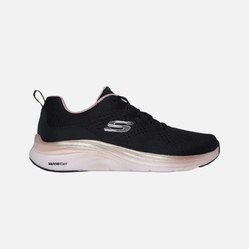 bicycle frame precision-Skechers Vapor Foam-Midnight Glimmer Women's Lifestyle Shoes -Black/Rose/Gold