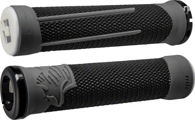 bicycle seatpost adaptability-ODI AG2 Grips - Black/Graphite, Lock-On