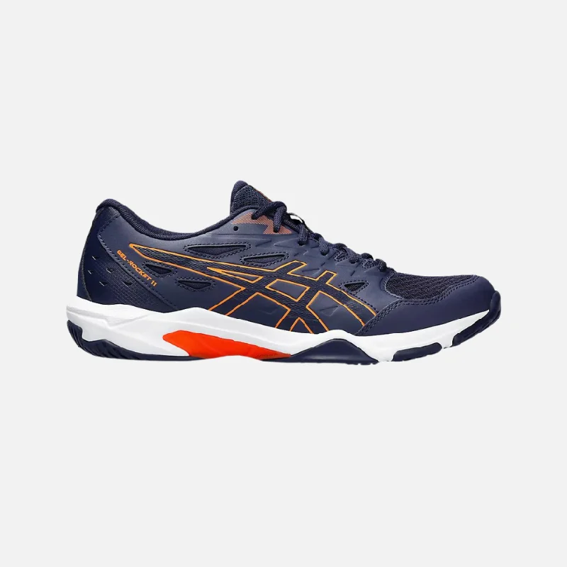 bicycle lever strength-Asics GEL-ROCKET 11 Men's Badminton Shoes - Peacoat/Shocking Orange