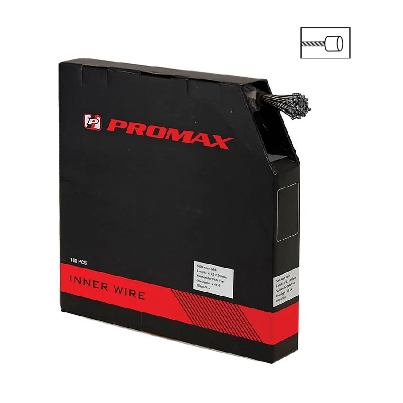 bicycle frame stability-Promax 1.2mm Shift Shifter Cables 1.2mm 2200mm Stainless Steel Shimano/SRAM Box of 100