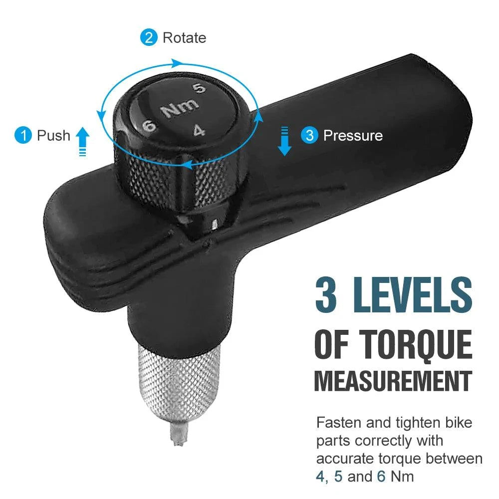 bicycle sidewall versatility-Adjustable Bike Torque Wrench 4/5/6Nm Torque T Wrench Portable Bicycle Maintenance Kit Bicycle Accessories