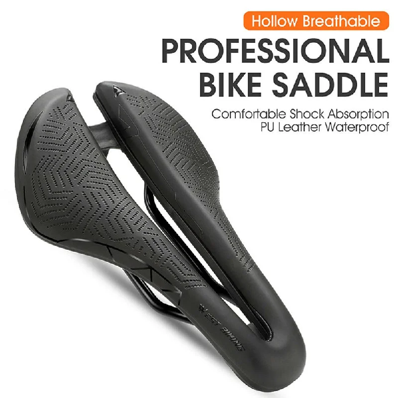 bicycle stem smoothness-Hollow Breathable Bike Saddle Bicycle Seats Soft Cycling Cushion PU Waterproof Bike Saddle Cycling Accessories