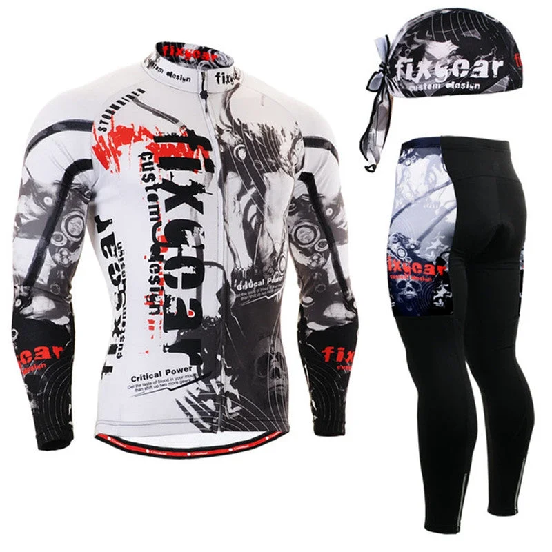 bicycle spoke aerodynamics-Life on Track Men's Race Anti-Sweat Long Sleeve Cycling Jersey Jacket 3D Padded Pants Sets Breathable  Bike Bicycle Suits