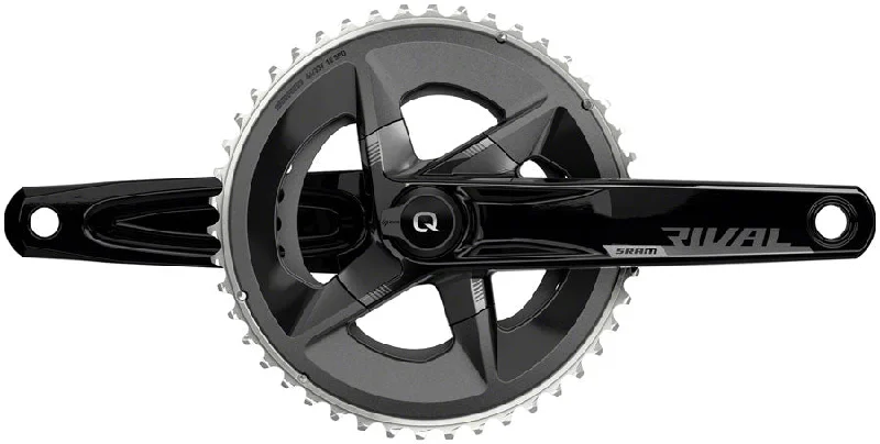 bicycle rotor efficiency-SRAM Rival AXS Crankset Quarq Power Meter - 160mm 12-Speed 48/35t Yaw 107 BCD DUB Spindle Interface BLK D1