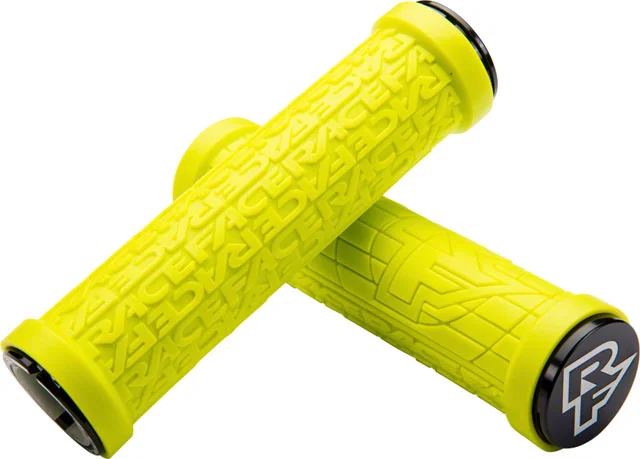 bicycle pedal smoothness-RaceFace Grippler Grips - Yellow, Lock-On, 33mm