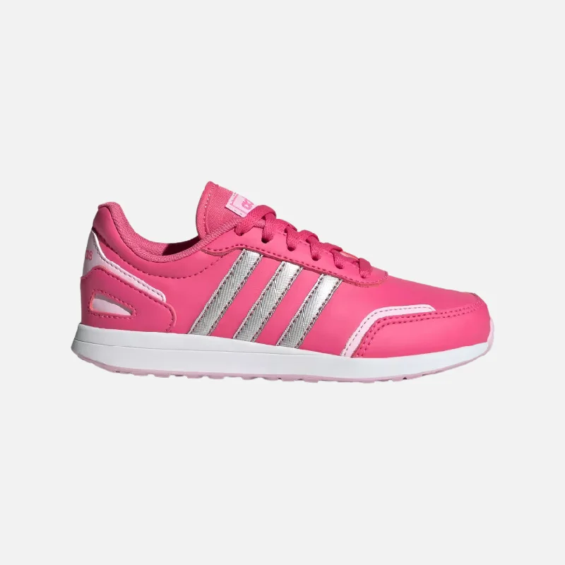 bicycle frame durability-Adidas VS Switch 3 Lifestyle Running Lace Kids Unisex Shoes (4-7Year) -Pulse Magenta/Silver Metallic/Orchid Fusion