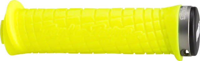 bicycle tire aerodynamics-ODI Troy Lee Grips - Yellow/Gray, Lock-On