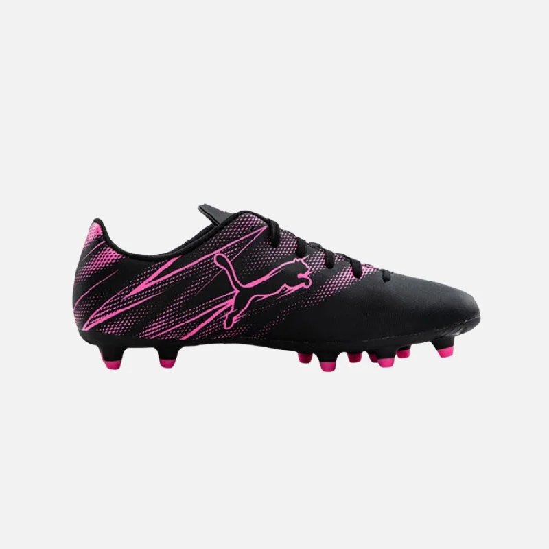 bicycle saddle strength-Puma Attacanto FG/AG Cleats Men's Football Shoes -Black/Poison Pink