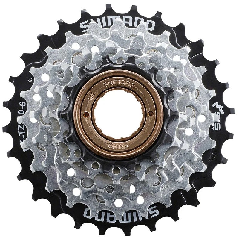 bicycle rust durability-Shimano MF-TZ510-6-CP Multi-Speed Freewheel - 6-Speed 14-28t