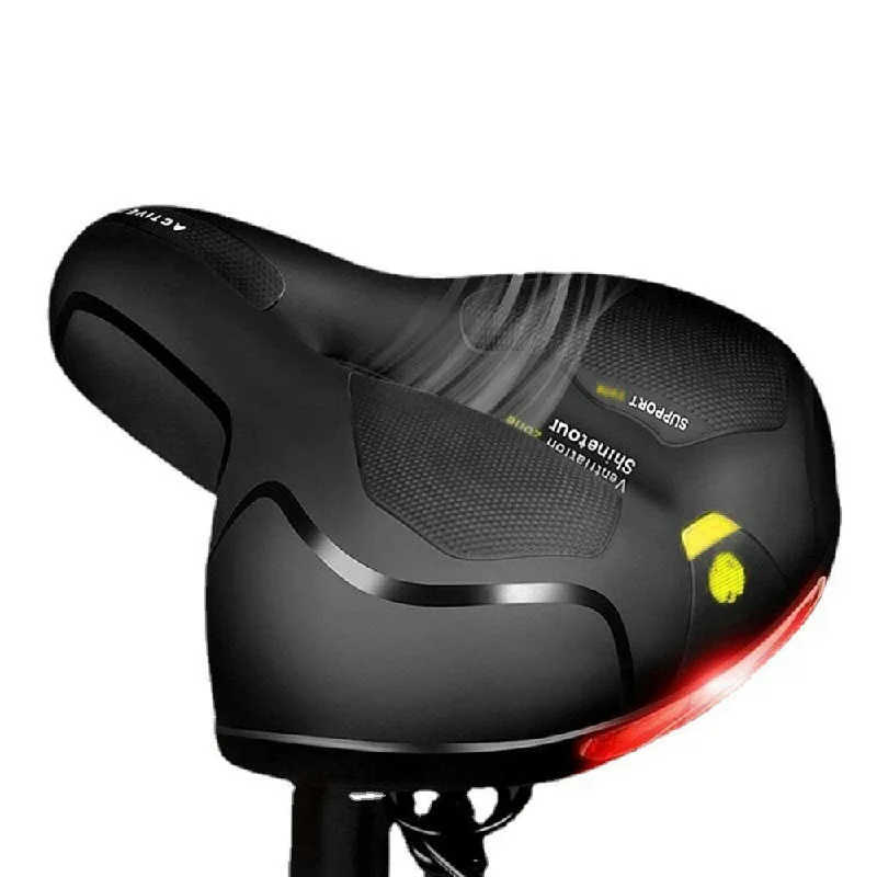 bicycle pedal comfort-Bike Seat Comfortable & Breathable Bicycle Saddle Cushion Water-Resistant with Dual Shock Absorbing for MTB Mountain Road Bike