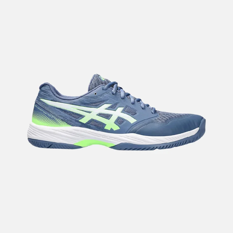 bicycle shoe smoothness-Asics GEL-COURT HUNTER 3 Men's Basketball Shoes -Denim Blue/Lime Burst