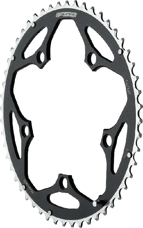 bicycle brake reliability-Full Speed Ahead Pro Road Chainring - 52t 130 BCD Aluminum N11 Black