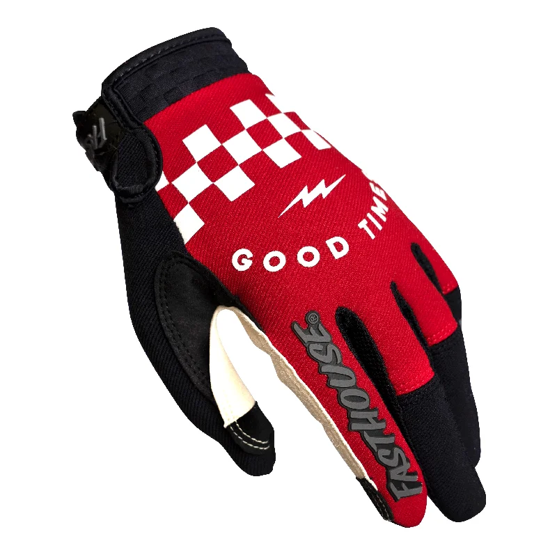 bicycle lever comfort-Fasthouse Speed Style Rowen MTB Glove - Red