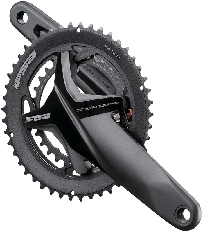 bicycle tool efficiency-Full Speed Ahead Gossamer Pro BB386EVO Crankset - 175mm 11/12-Speed 50/34t 120/90 BCD 386 EVO Spindle Interface BLK