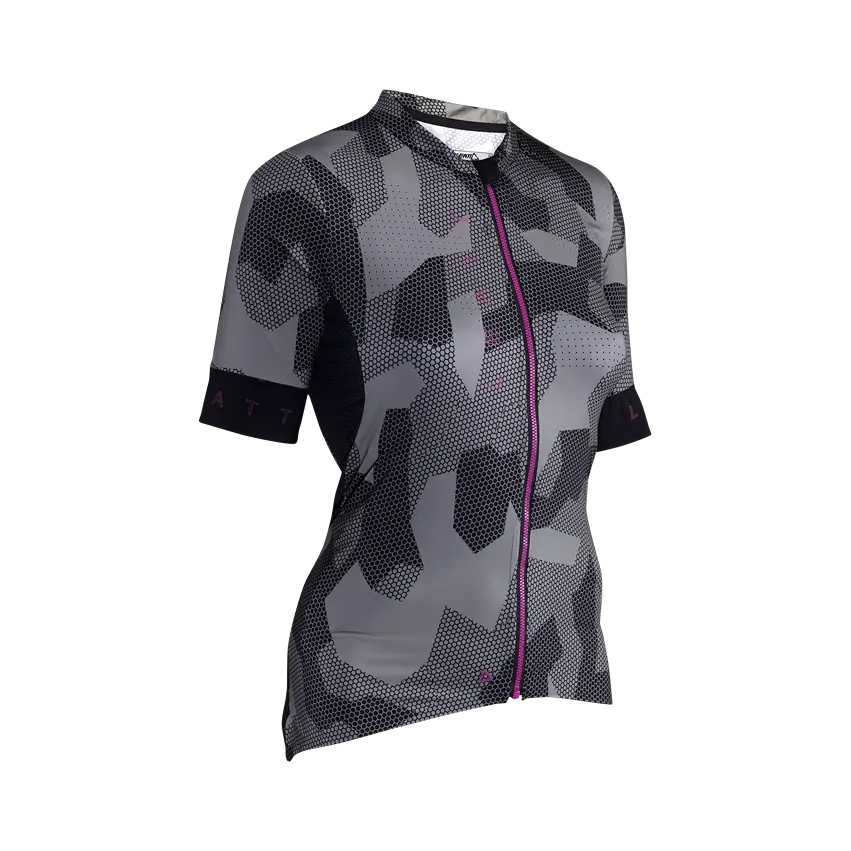 bicycle paint toughness-Leatt Endurance 5.0 Short Sleeve MTB Jersey - Womens - Granite - 2024