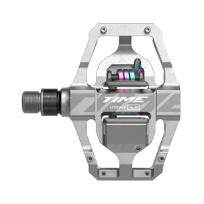 bicycle chain smoothness-Time Speciale 10 Pedals - Dual Sided Clipless Platform Aluminum 9/16" Raw Large B1