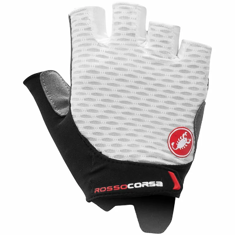 bicycle health comfort-Guanti donna Castelli Rosso Corsa 2 - Bianco