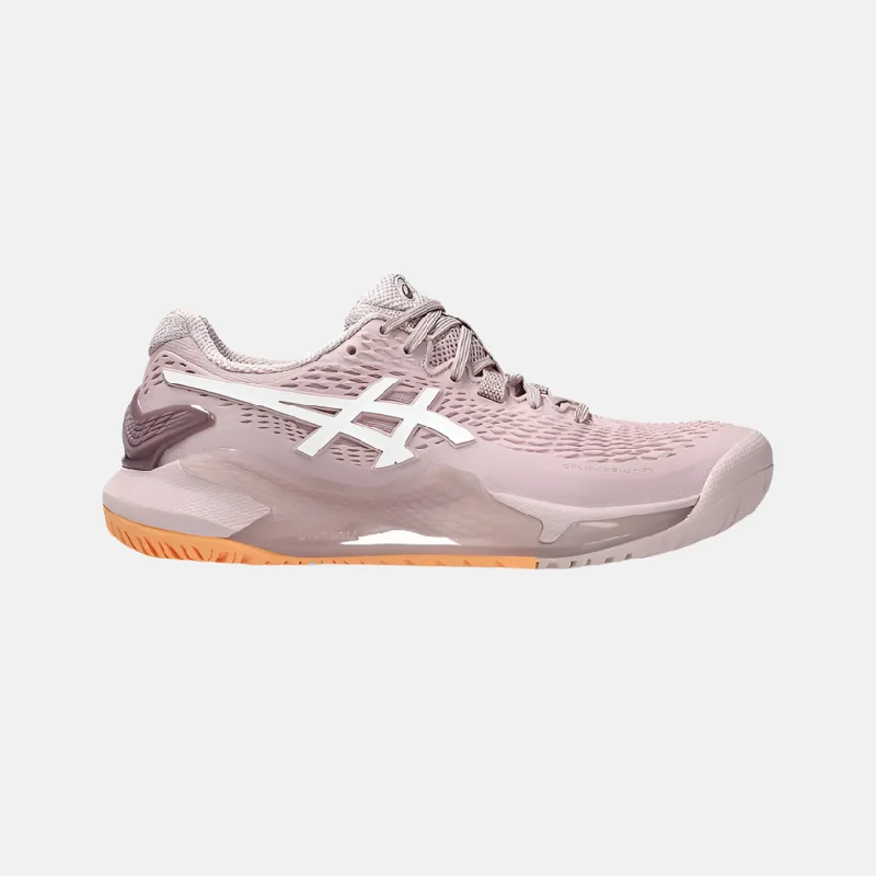 bicycle pedal reliability-Asics Gel-Resolution 9 Women's Tennis Shoes -Watershed Rose/White