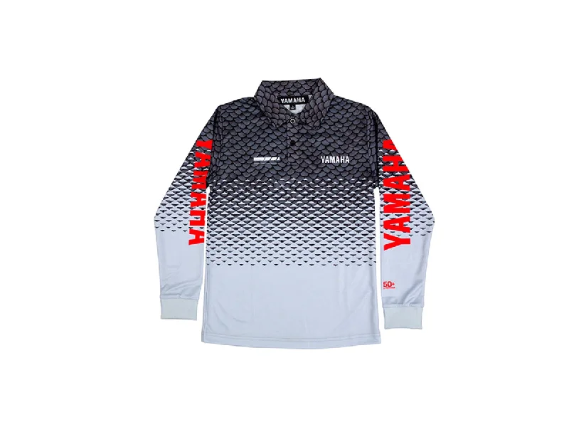 bicycle pedal dynamics-Yamaha Kids Scale Fishing Shirt - Grey