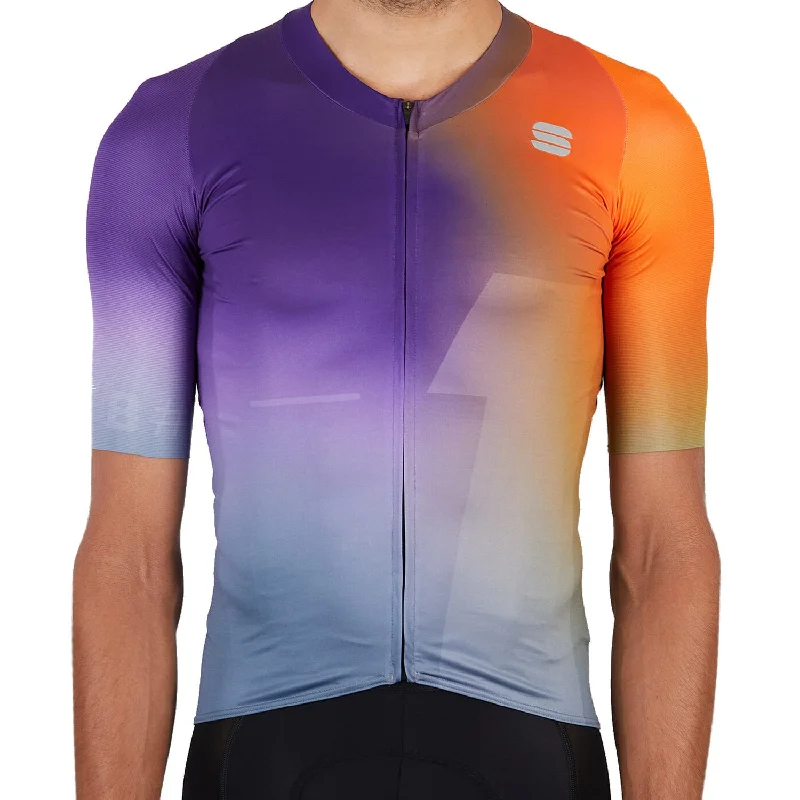 bicycle sidewall precision-Maglia Sportful Bomber - Viola arancio